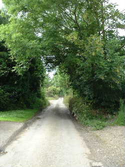 De weg naar het huis waar ik voorheen woonde, in de buurt van Limerick, Ierland